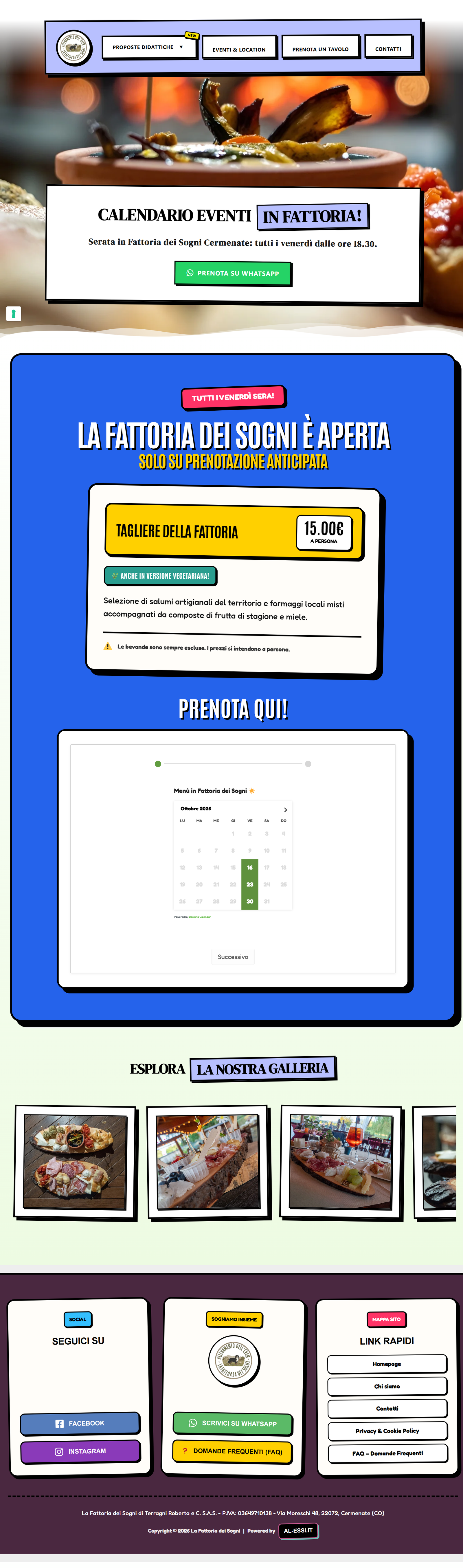 Homepage lafattoriadeisognisas.it