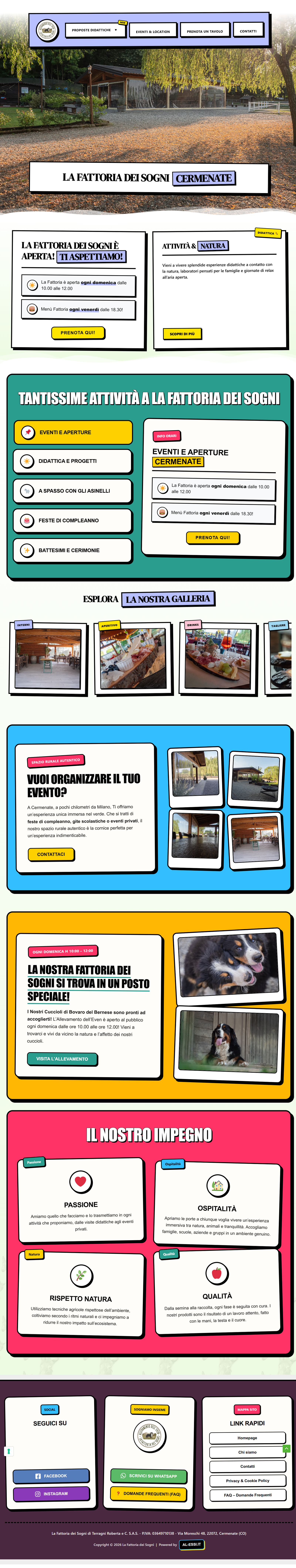 Homepage lafattoriadeisognisas.it