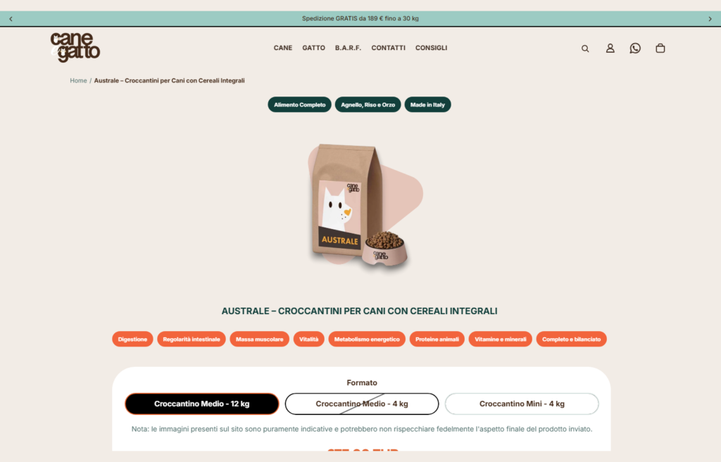 Sviluppo calcolatori nutrizionali e strumenti custom – Cane e Gatto