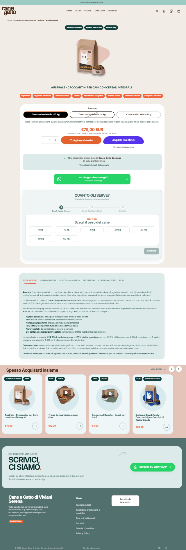 Homepage www.caneegatto.eu